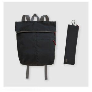 NEW Flip & Tumble Stashable Backpack Foldable Packable Reusable Travel Bag Black